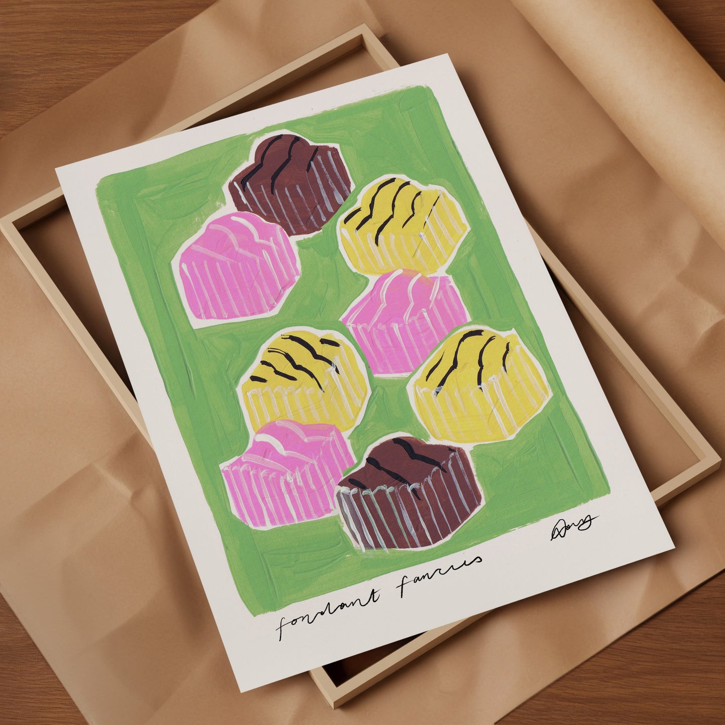 Fondant Fancies Art Print