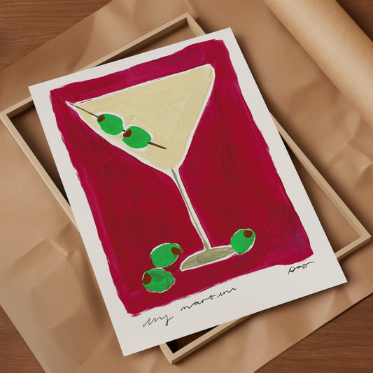 Dry Martini Art Print