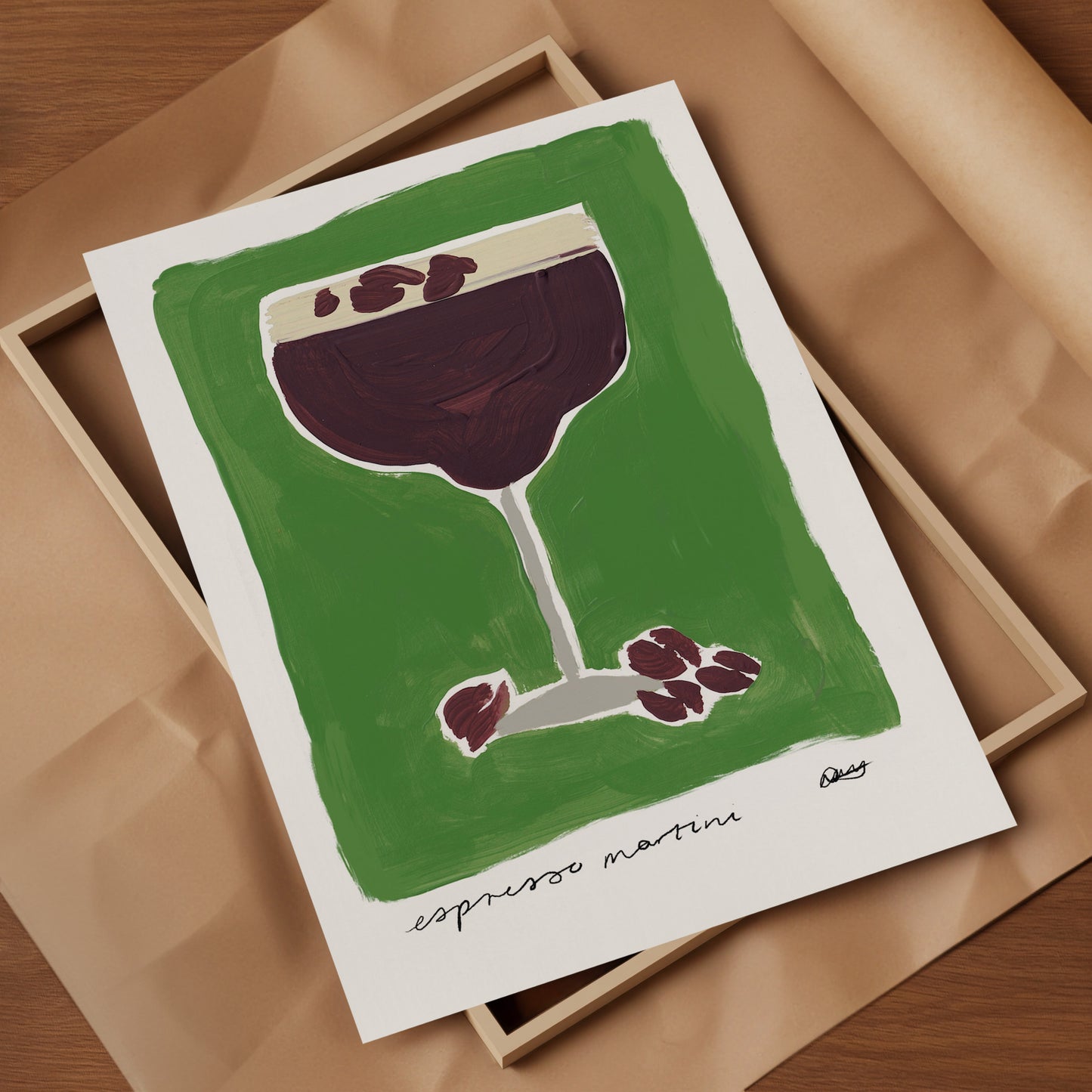 Espresso Martini Green Art Print