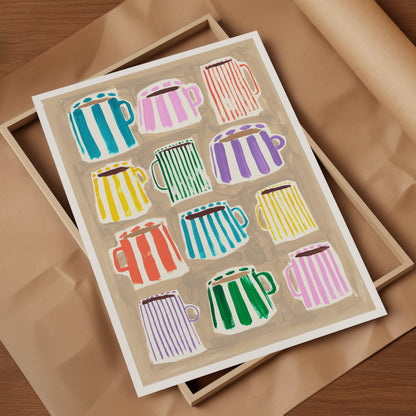 Coffee Mugs Art Print