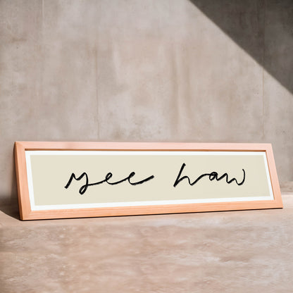 Yeehaw Panoramic Art Print / 60 cm x 12 cm