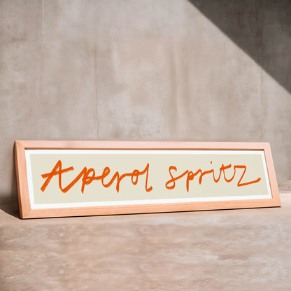 Aperol Spritz Panoramic Art Print / 60 cm x 12 cm