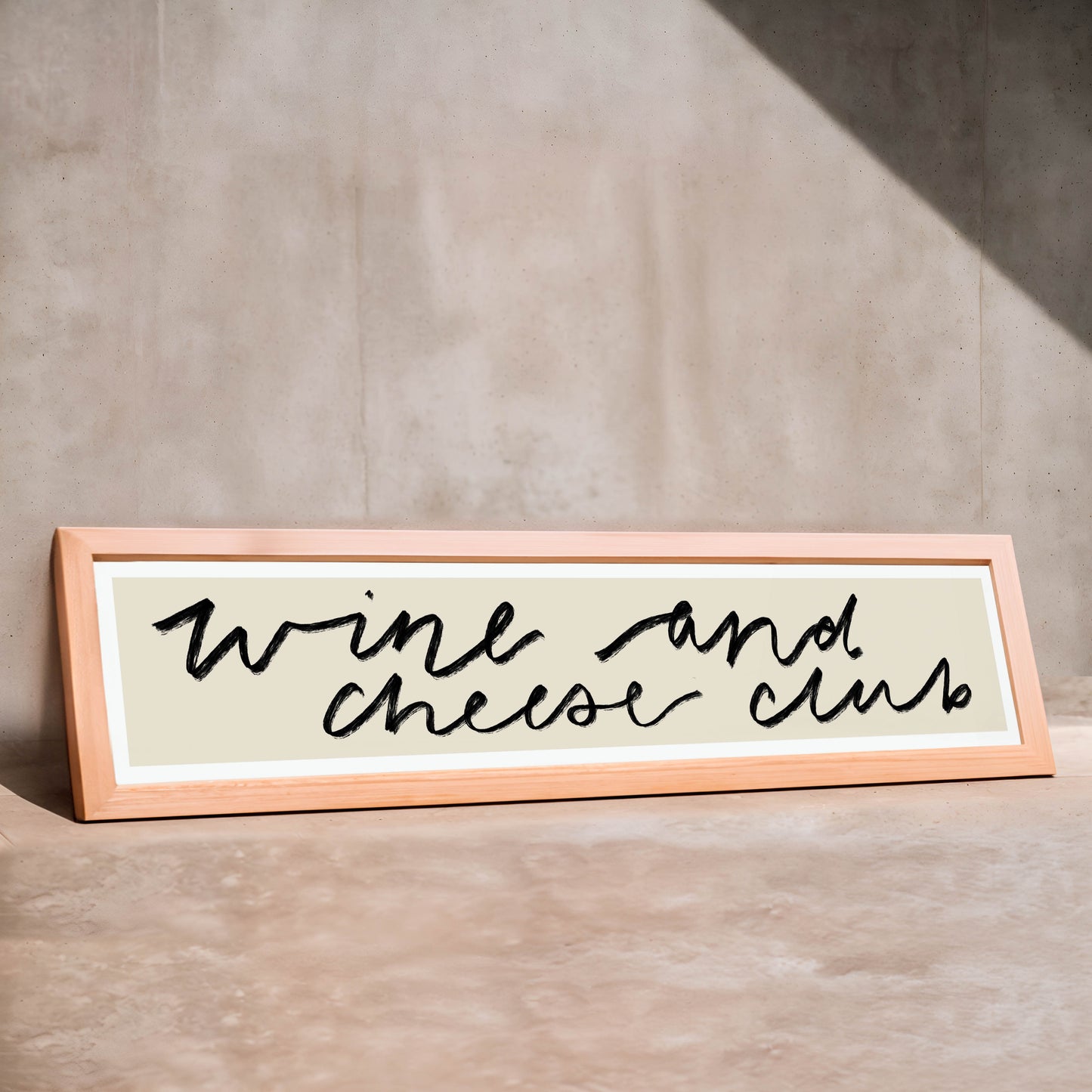 Wine and Cheese Club Panoramic Art Print / 60 cm x 12 cm