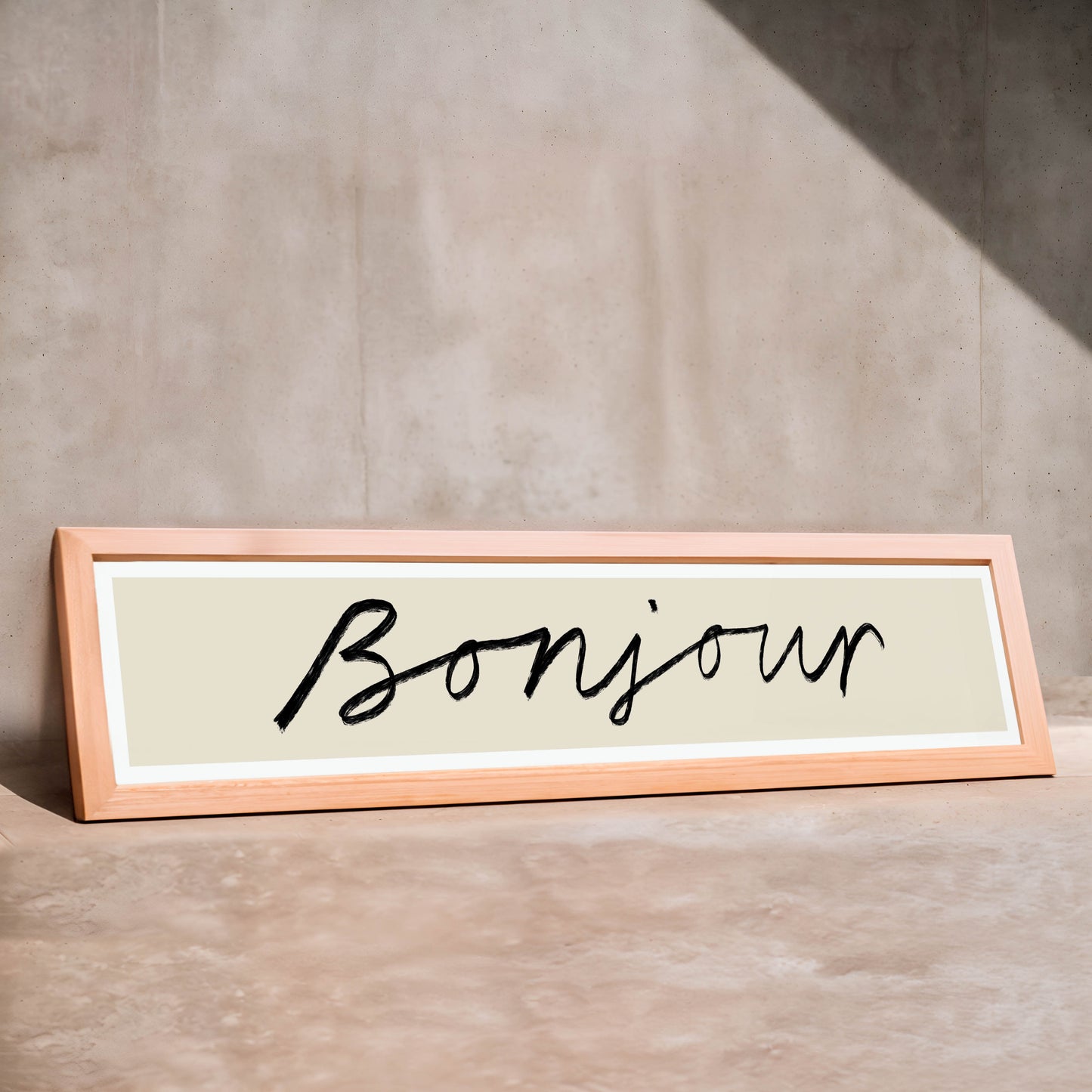 Bonjour Panoramic Art Print / 60 cm x 12 cm