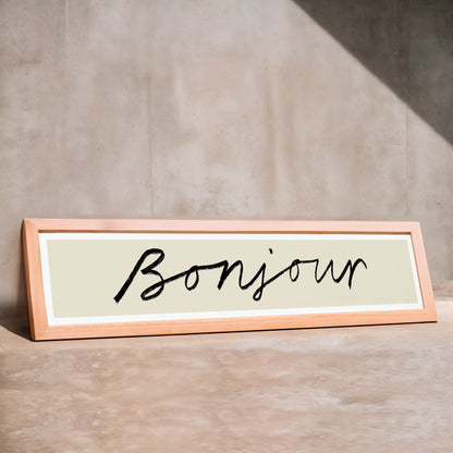 Bonjour Panoramic Art Print / 60 cm x 12 cm