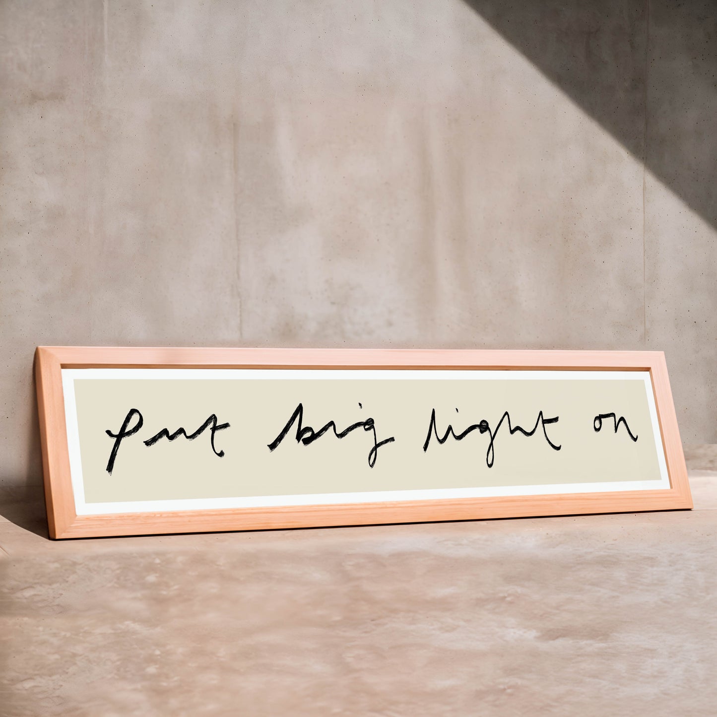 Put Big Light On Panoramic Art Print / 60 cm x 12 cm