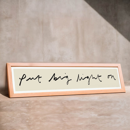 Put Big Light On Panoramic Art Print / 60 cm x 12 cm