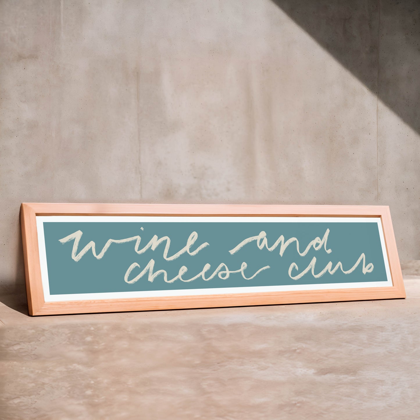 Wine and Cheese Club Panoramic Art Print / 60 cm x 12 cm