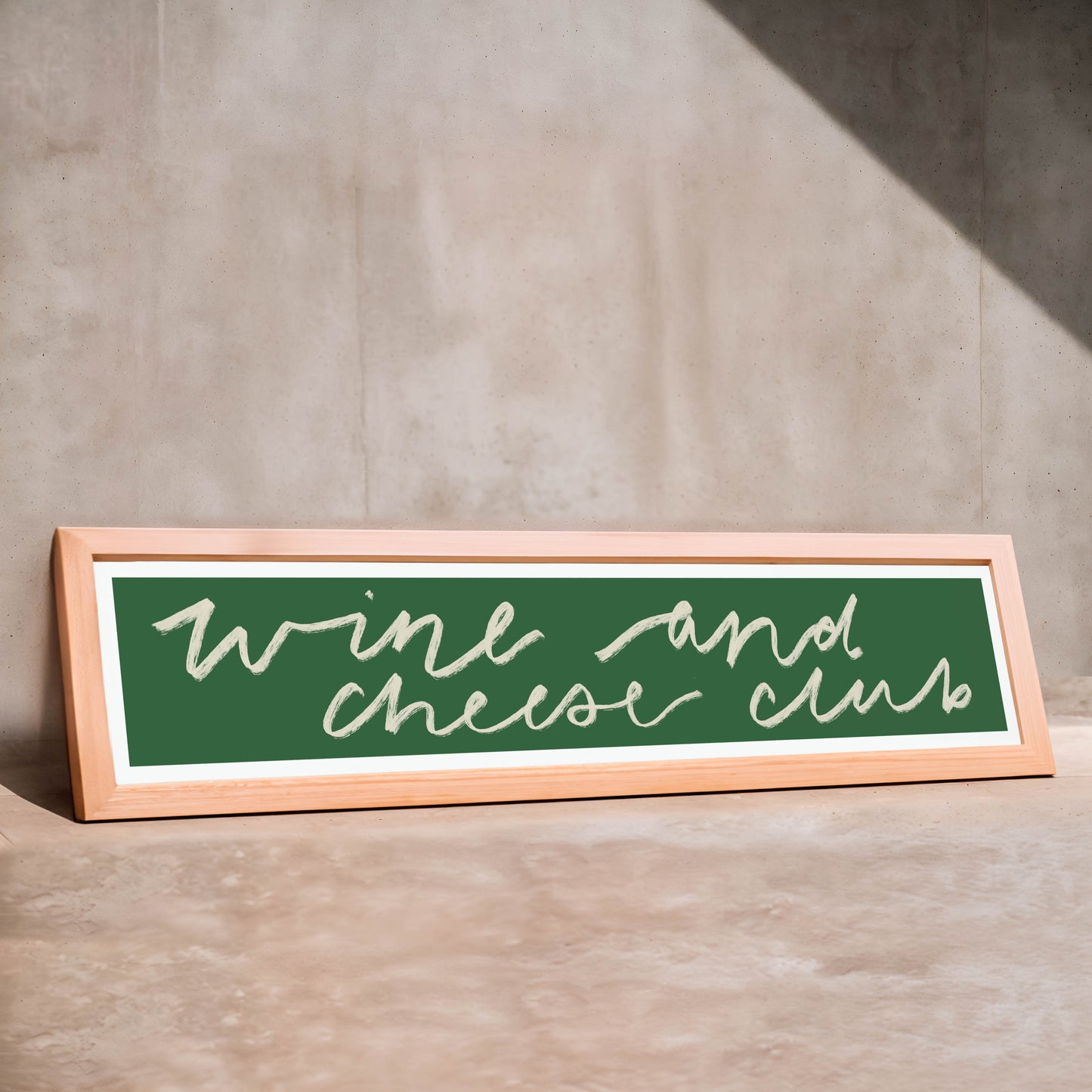 Wine and Cheese Club Panoramic Art Print / 60 cm x 12 cm