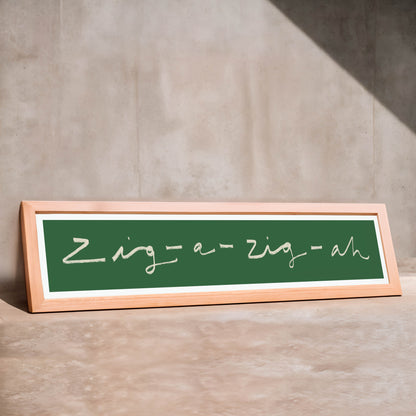 Zig-A-Zig-Ah Panoramic Art Print / 60 cm x 12 cm