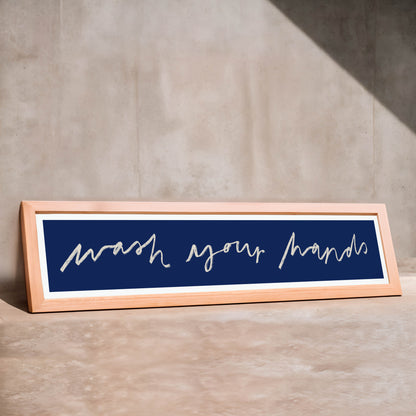 Wash Your Hands Panoramic Art Print / 60 cm x 12 cm