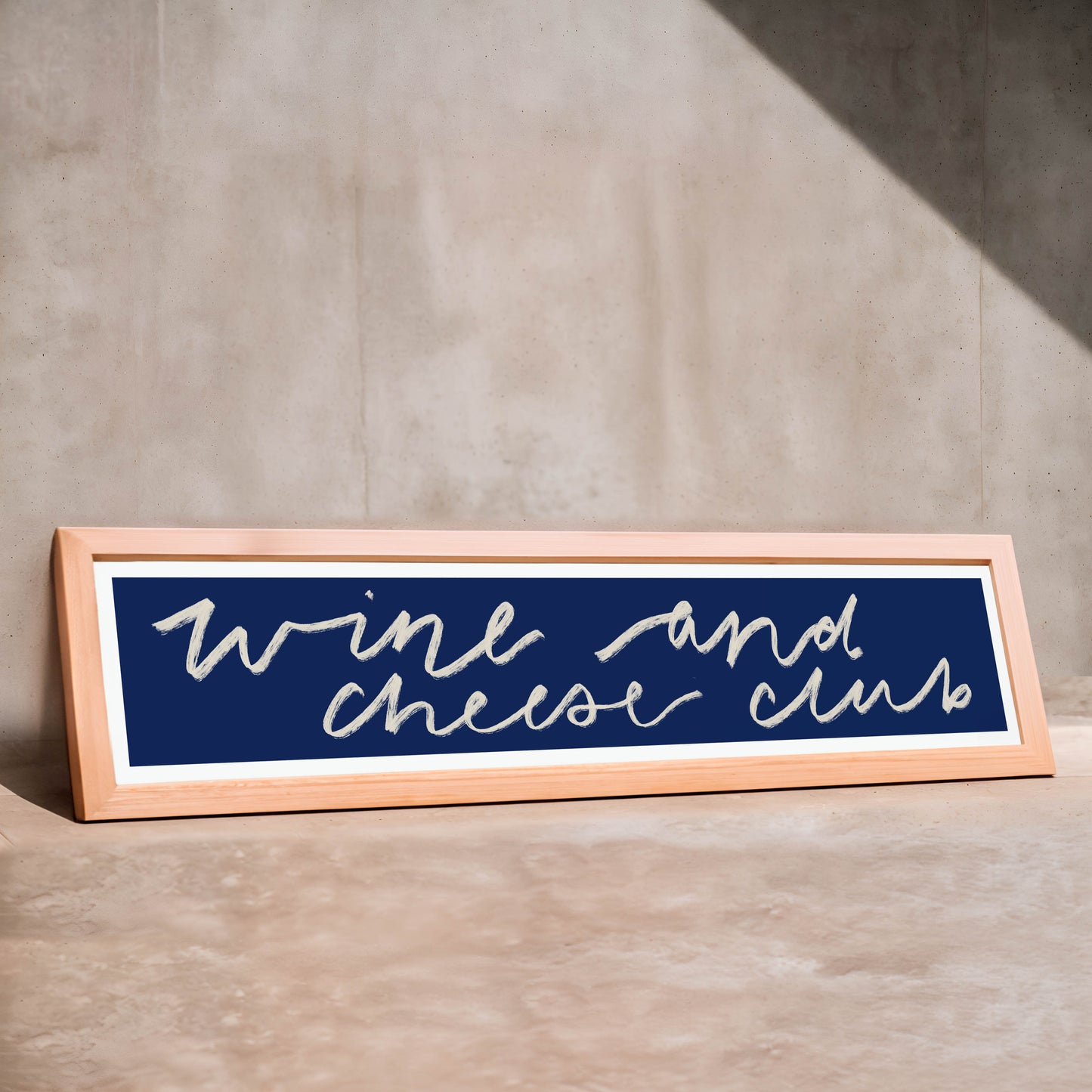 Wine and Cheese Club Panoramic Art Print / 60 cm x 12 cm