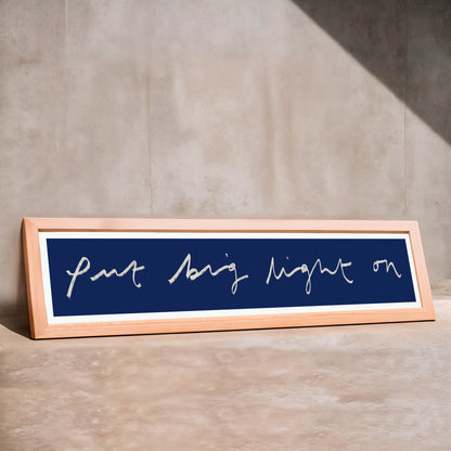 Put Big Light On Panoramic Art Print / 60 cm x 12 cm