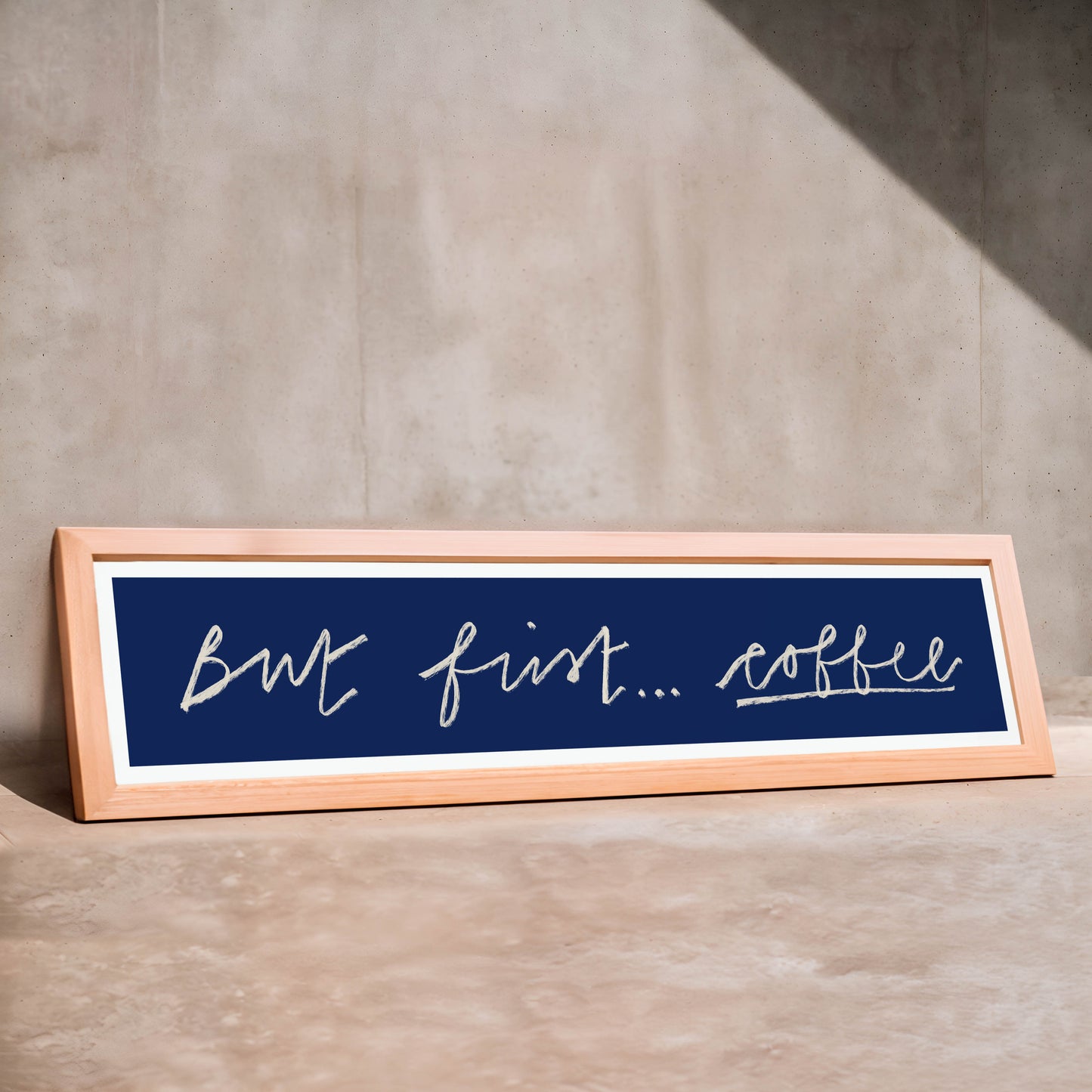 But First... Coffee Panoramic Art Print / 60 cm x 12 cm