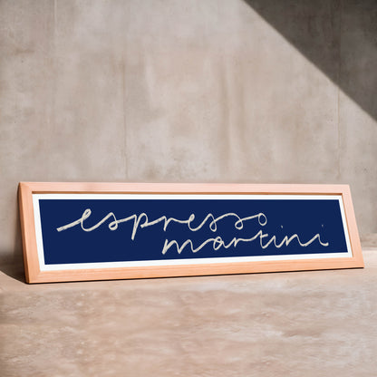 Espresso Martini Panoramic Art Print / 60 cm x 12 cm