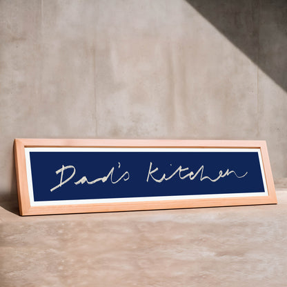 Dads Kitchen Panoramic Art Print / 60 cm x 12 cm