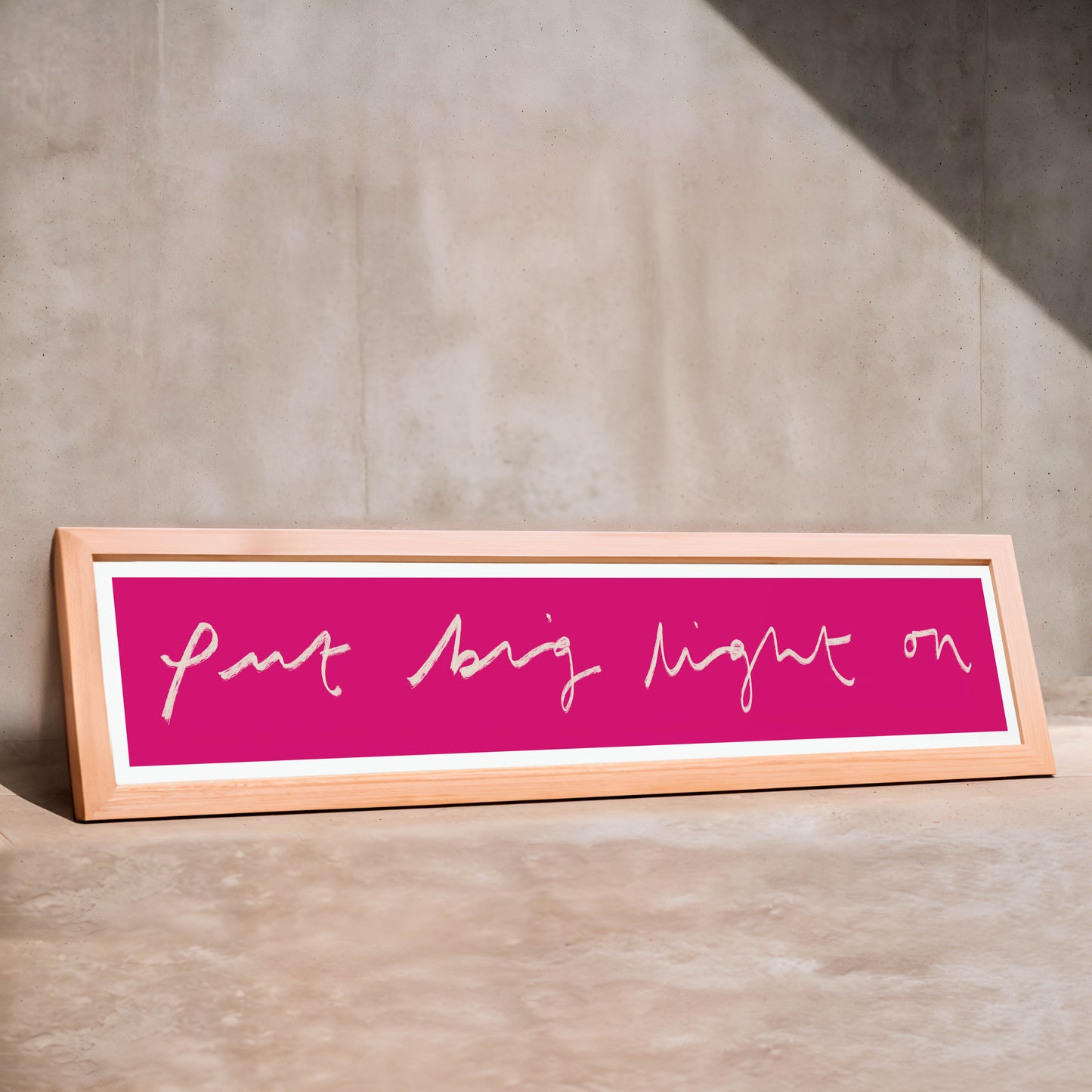 Put Big Light On Panoramic Art Print / 60 cm x 12 cm