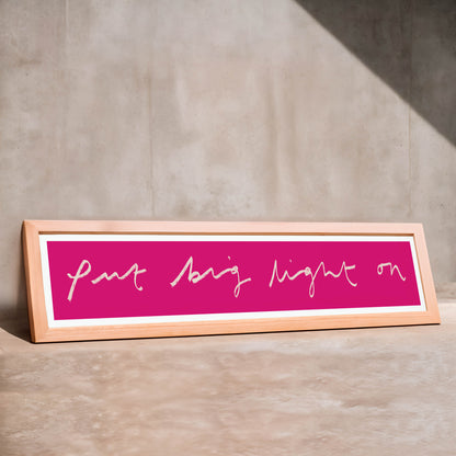 Put Big Light On Panoramic Art Print / 60 cm x 12 cm