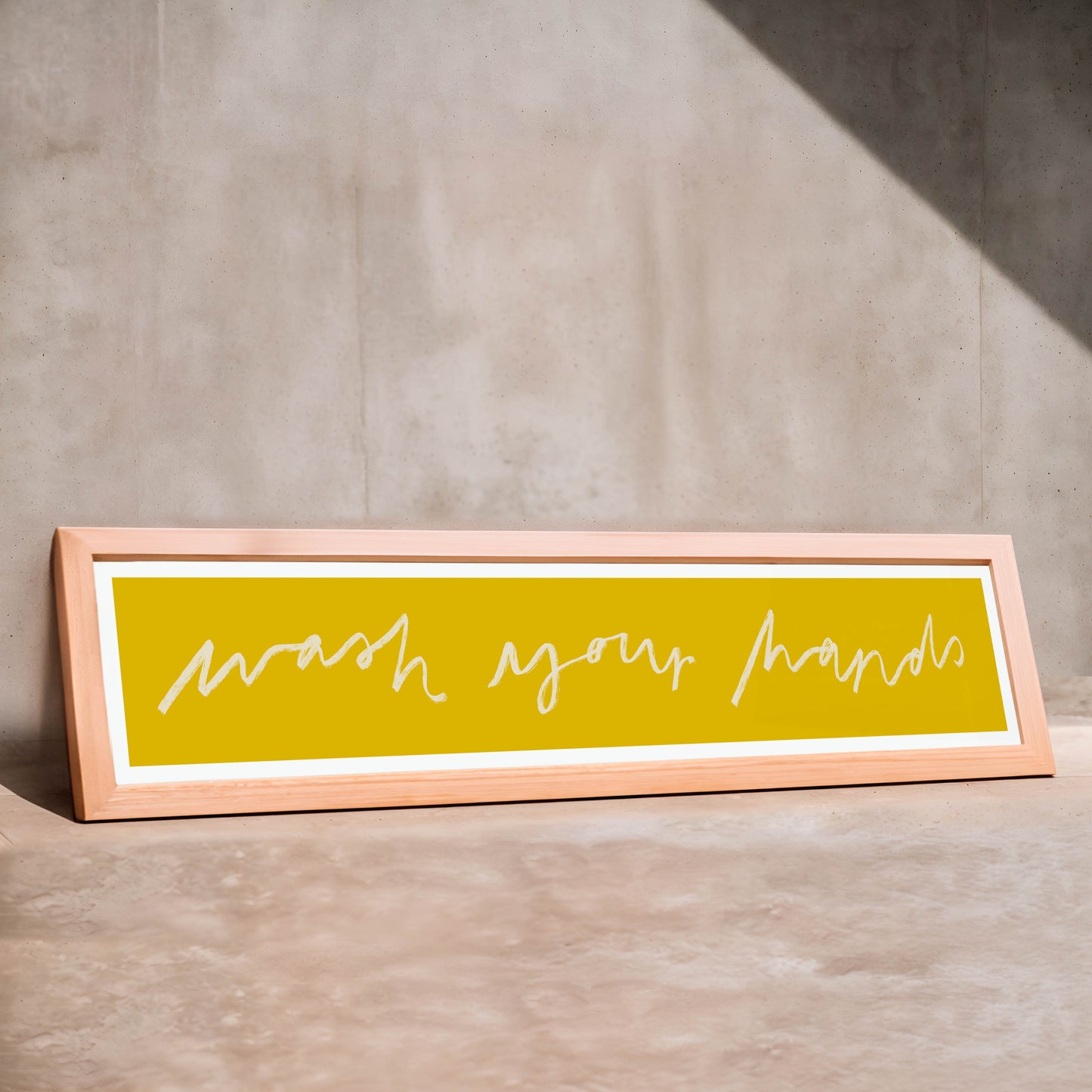 Wash Your Hands Panoramic Art Print / 60 cm x 12 cm