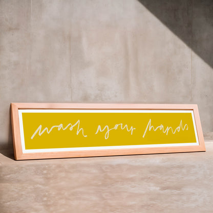 Wash Your Hands Panoramic Art Print / 60 cm x 12 cm