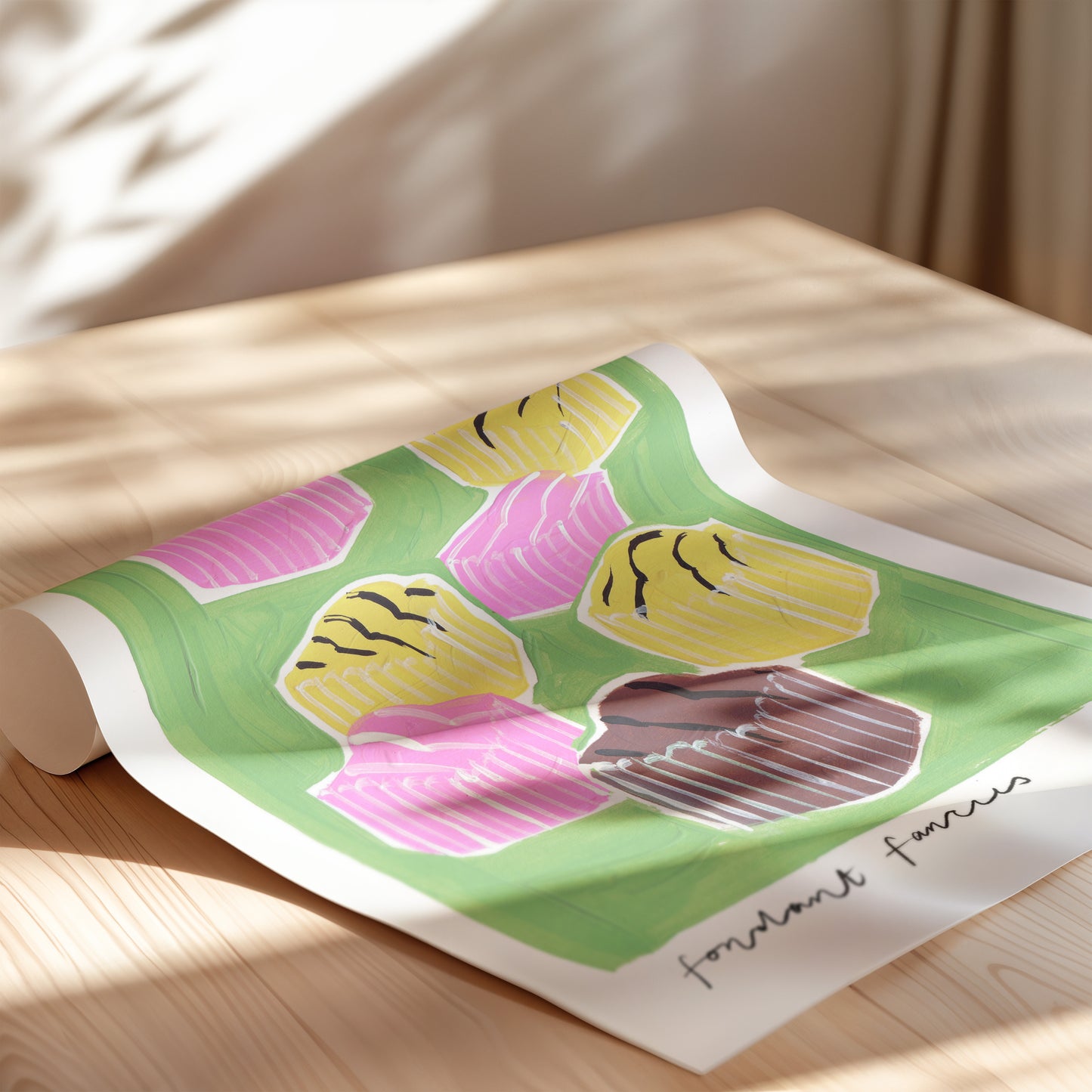 Fondant Fancies Art Print