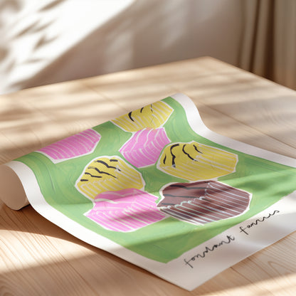 Fondant Fancies Art Print