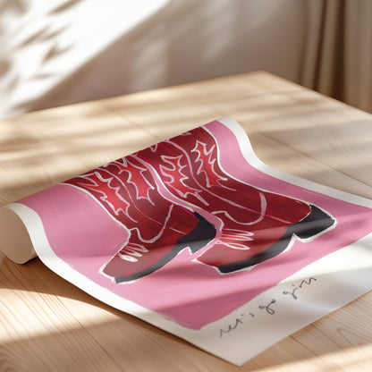 Cowboy Boots Art Print