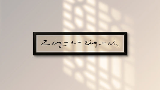 Zig-A-Zig-Ah Panoramic Art Print / Framed or Unframed /  60 cm x 12 cm