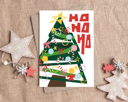 Christmas Tree Christmas Card / Festive Greeting Card / Hand Drawn Christmas Card / Christmas Card