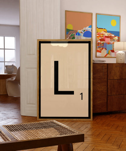Scrabble Tile Art Print