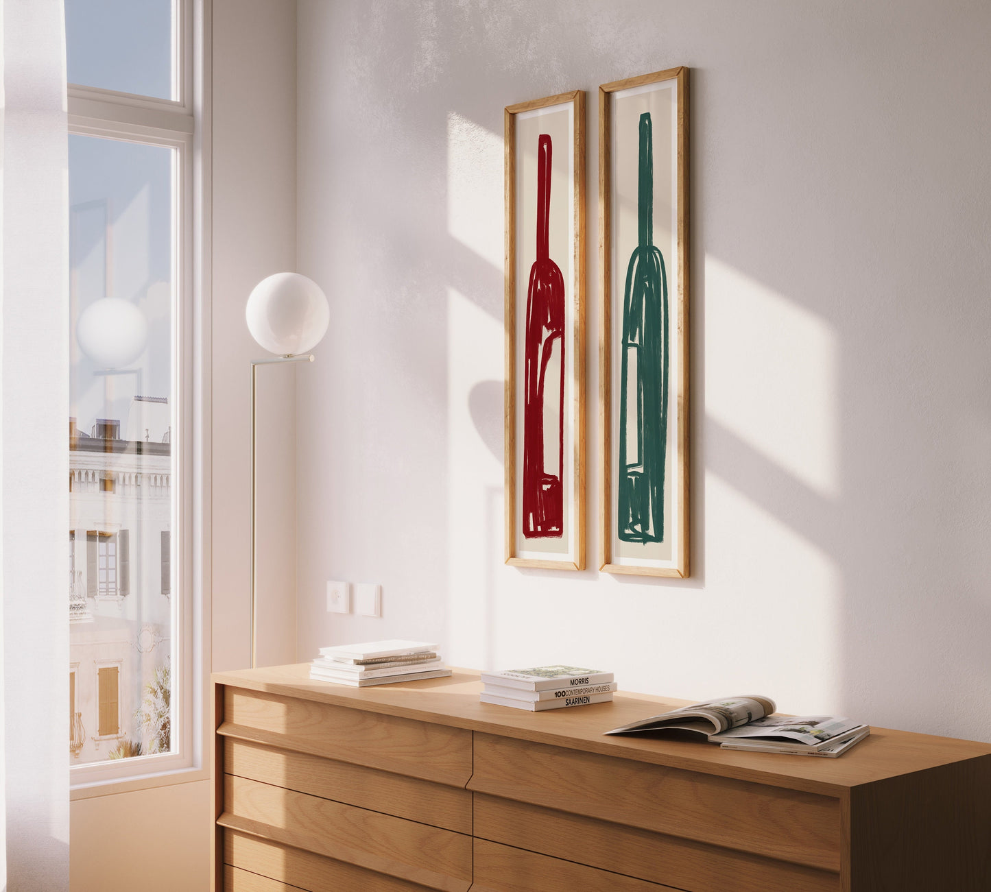Wine Art Print / 60 cm x 12 cm