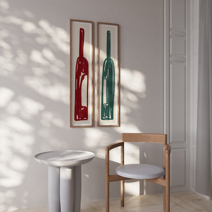 Wine Art Print / 60 cm x 12 cm