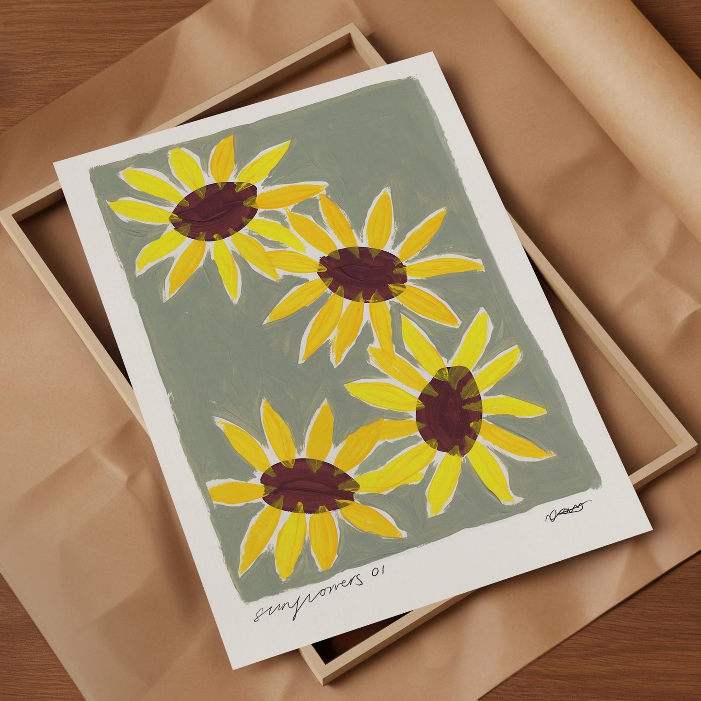 Sunflowers Painting Art Print