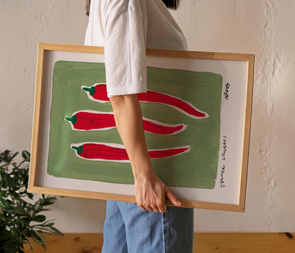 Chilli Painting Art Print