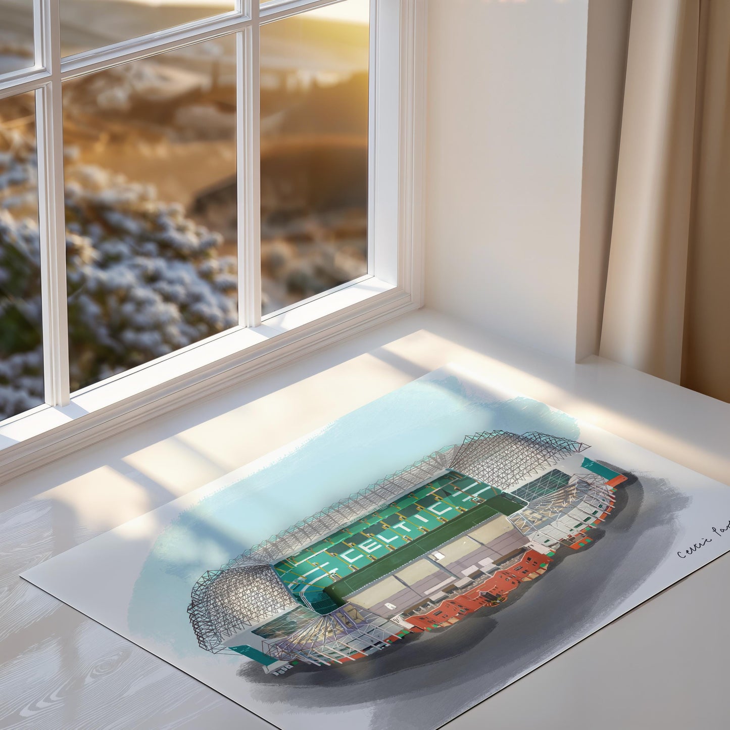 Celtic Park Stadium Art Print