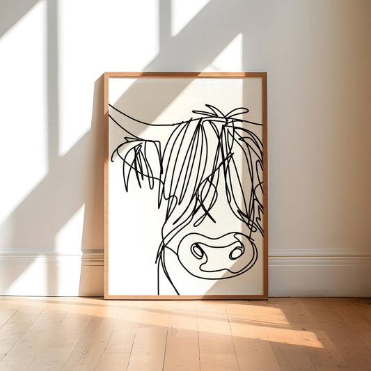 Highland Cow Art Print