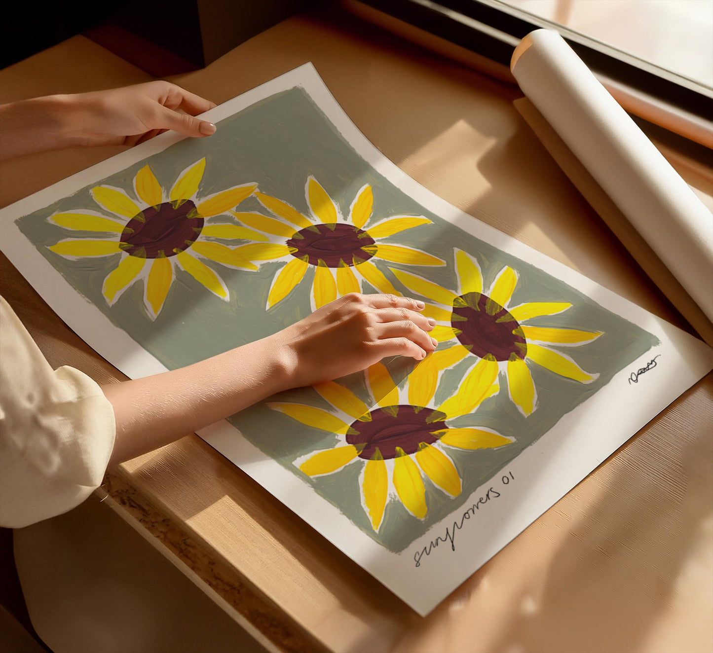 Sunflowers Painting Art Print