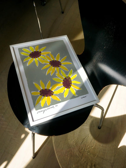 Sunflowers Painting Art Print