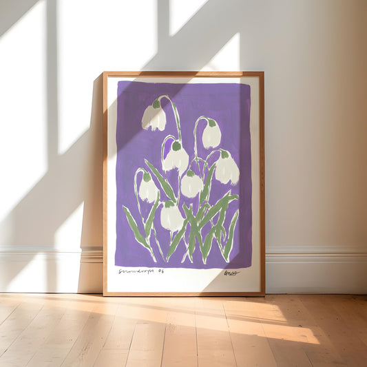 Snowdrops Painting Art Print