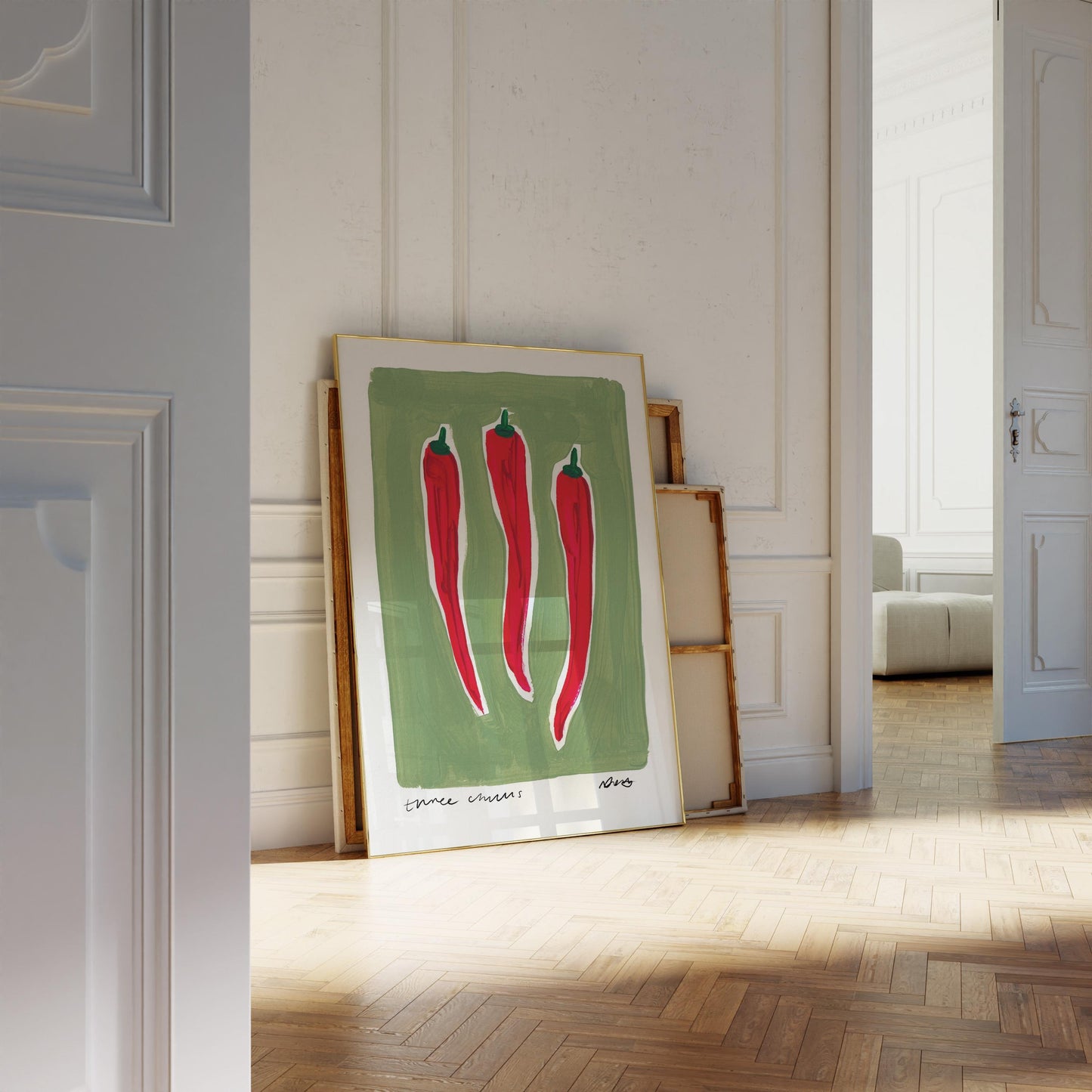 Chilli Painting Art Print