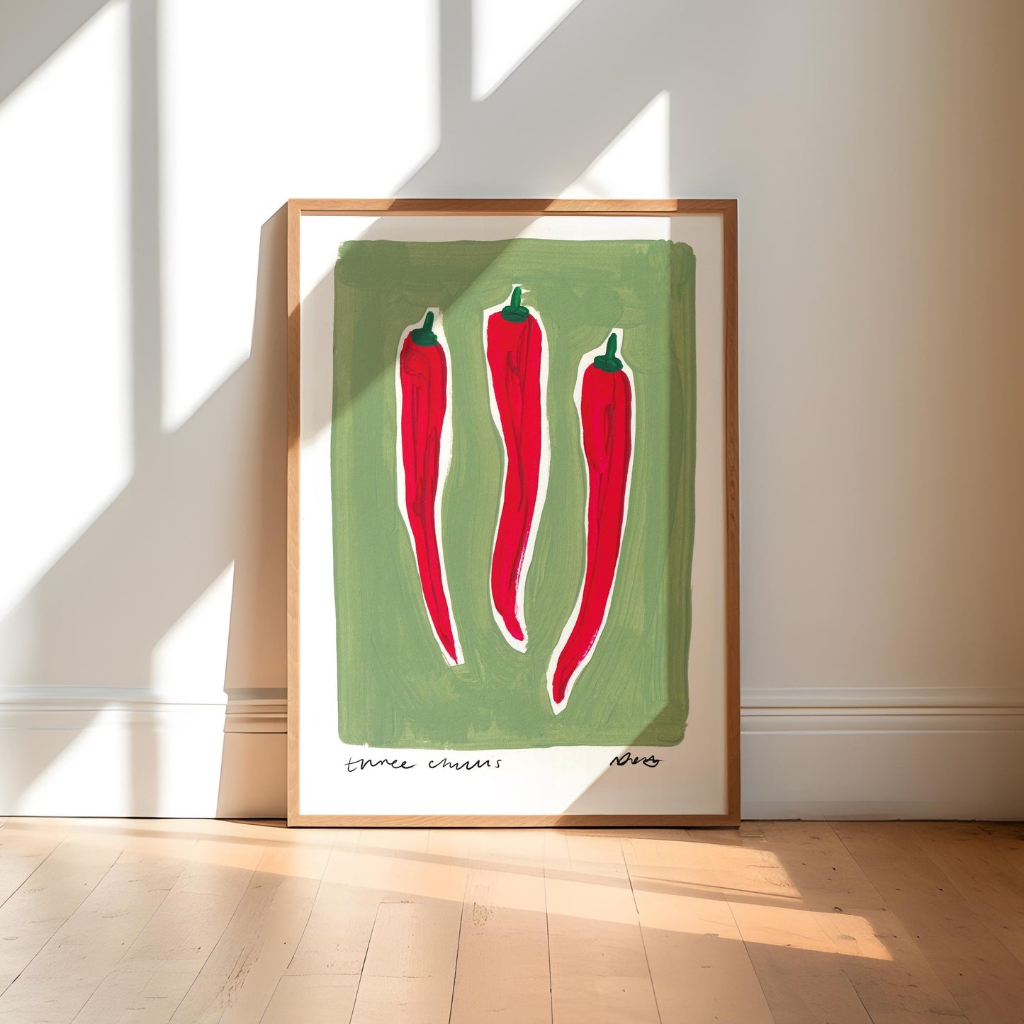Chilli Painting Art Print