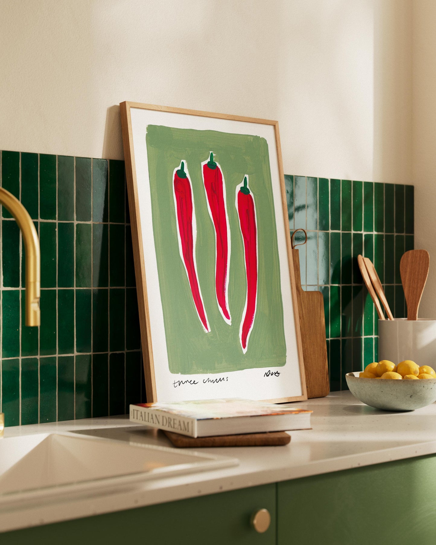 Chilli Painting Art Print