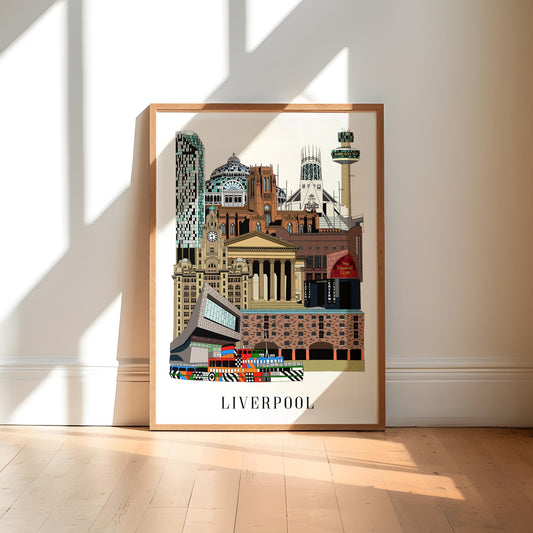 Liverpool Landmarks Art Print