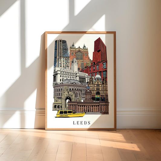 Leeds Landmarks Art Print