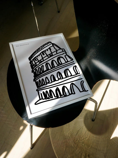 Rome Black and White Art Print