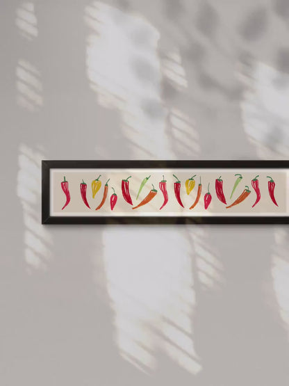 Chilli Panoramic Art Print / 60 cm x 12 cm