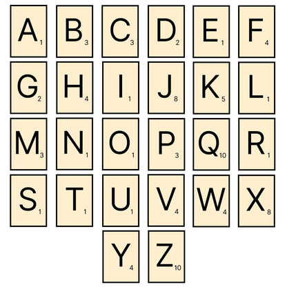 Scrabble Tile Art Print A5