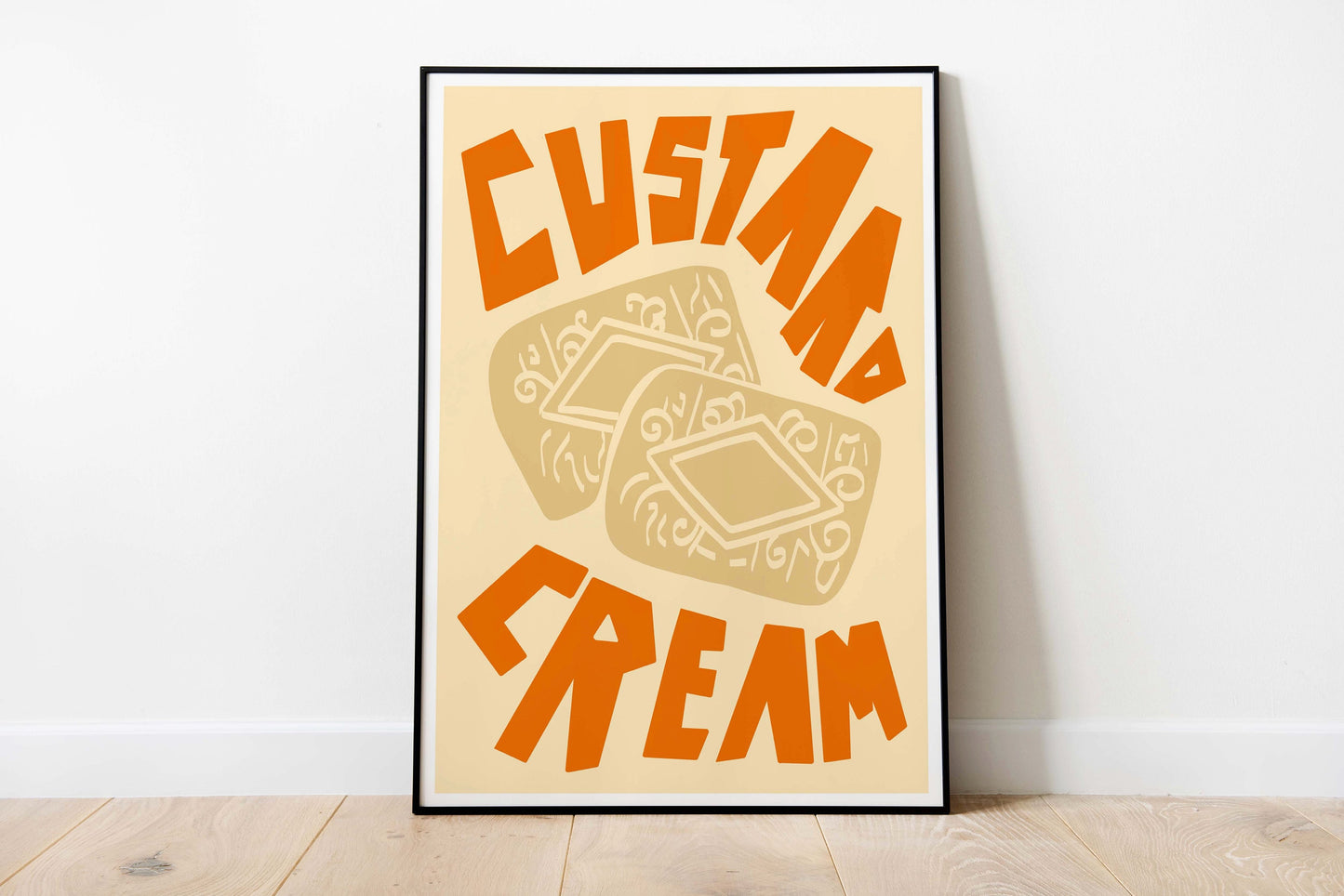 Custard Cream Art Print