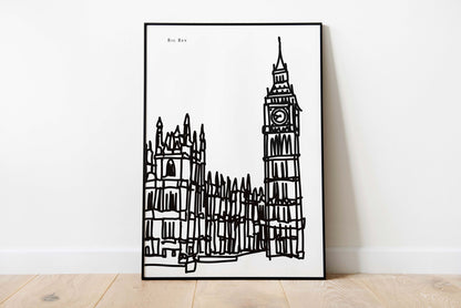 London Black and White Art Print