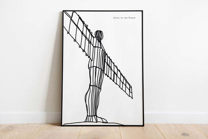Newcastle Black and White Art Print